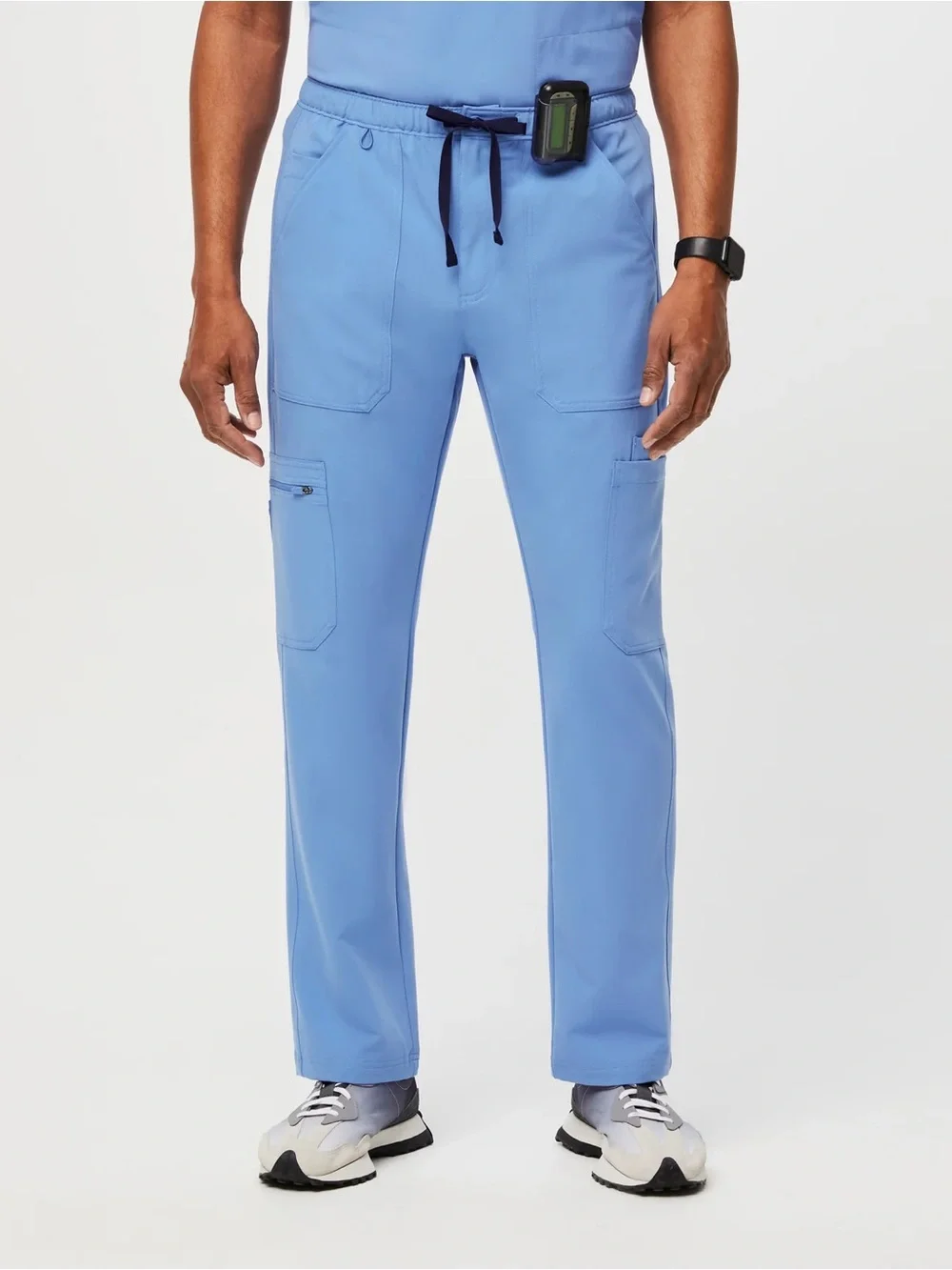 Figs Cairo Cargo Scrub Pants Ceil Blue Mens Size Medium Tall